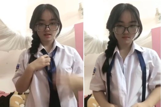 Em gái đeo kính tung clip sex siêu nứng