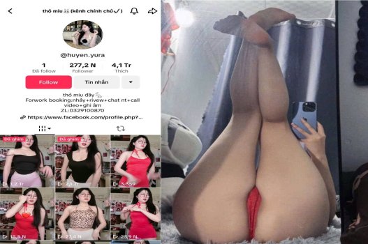 Tik toker Thỏ miu thích thú với cặp mông lớn